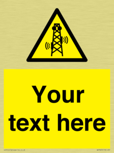 Custom warning RF radiation transmitter